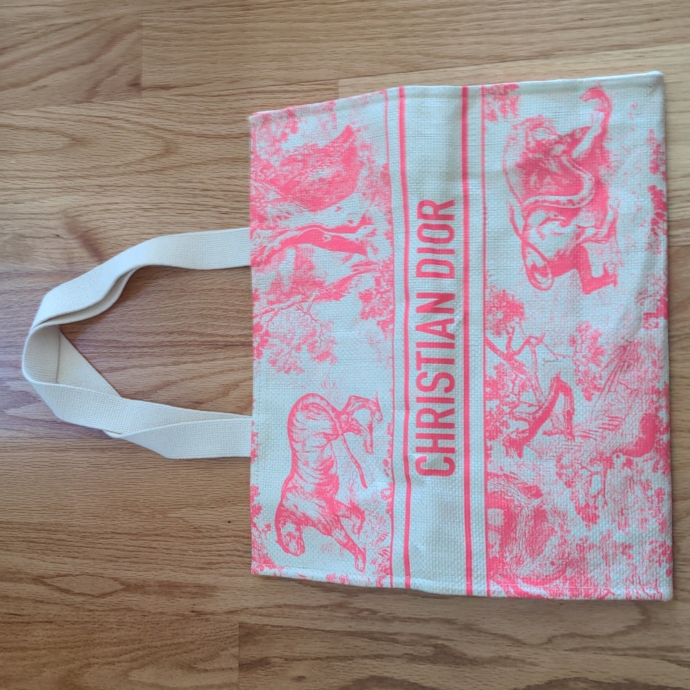 Christian Dior Dioriviera shopper paper straw bag